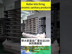 Queima de louça sanitária em forno de placa