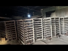 Queima de telhas vermelhas em forno de placa