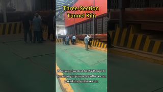 Forno túnel de três seções #kilnmanufacturer #brickfactory #tunnelkiln#brickkiln #claybricks