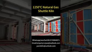 Forno de transporte de 1250°C para produtos cerâmicos #kilnmanufacturer #brickfactory #shuttlekiln #gaskiln